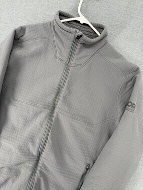 Outdoor Research Grid Fleece Full Zip Soft Shell Jacket Mens L Hiking OR322264